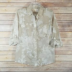 Women’s camo button down shirt